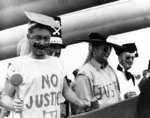 Equator crossing ceremonies on West Virginia, 4 Oct 1944