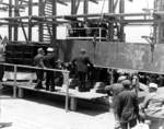 Keel laying ceremony of submarine Whale, Mare Island Navy Yard, Vallejo, California, United States, 28 Jun 1941, photo 1 of 2