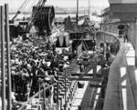 Keel laying ceremony of submarine Whale, Mare Island Navy Yard, Vallejo, California, United States, 28 Jun 1941, photo 2 of 2