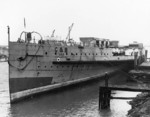 Seeandbee being converted into an aircraft carrier, Buffalo, New York, United States, early 1942