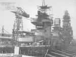 Yamashiro undergoing reconstruction, Yokosuka, Japan, 20 Oct 1934