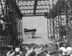 Launching of carrier Yorktown, Newport News Shipbuilding and Dry Dock Company, Newport News, Virginia, United States, 4 Apr 1936