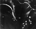 Zuikaku and Zuiho under attack during Battle of Cape Engano, 25 Oct 1944