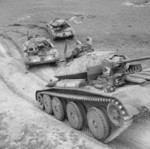 Cruiser Mk V Covenanter III tanks of British 9th Queen
