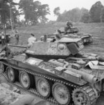 Covenanter tanks of British 9th Armoured Division during Exercise Limpet near Thetford, Norfolk, England, United Kingdom, 18 Jul 1942
