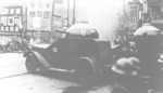 Japanese Crossley armored cars fighting in Shanghai, China, 1930s