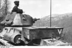 Close-up of the rear of the turret of a German Panzerkampfwagen 39H 735(f) tank, Balkan Peninsula, 1941-1942