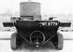 Rear view of a Vickers-Carden-Loyd A4E12 Light Amphibious Tank, 1930s