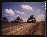 Two M3 light tanks at Fort Knox, Kentucky, United States, Jun 1942