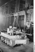 Tiger I heavy tanks being built in a factory in Germany, 1944, photo 01 of 16