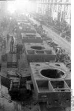 Tiger I heavy tanks being built in a factory in Germany, 1944, photo 11 of 16