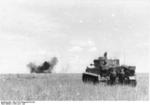 German Waffen-SS Tiger I heavy tank in action near Kursk, Russia, Jun-Jul 1943