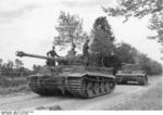 Tiger I heavy tanks of the German 1st SS Division Leibstandarte SS Adolf Hitler, Viller-Bocage, France, Jun 1944