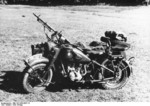 German R75 motorcycle with MG 34 machine gun, early 1942