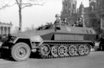 SdKfz. 251 ausf. A halftrack vehicle at the Lustgarten in Berlin, Germany, 1940