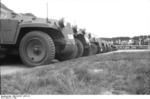 Newly-built SdKfz. 250 and SdKfz. 251 halftrack vehicles, near Berlin, Germany, 1942, photo 2 of 4