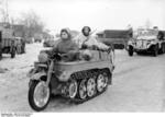 SdKfz 2 Kettenkrad vehicle in the Soviet Union, winter of 1943-1944