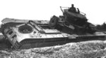 T-35 heavy tank in a ditch, 1941