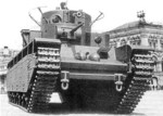 First prototype of T-35 heavy tank on parade, Moscow, Russia, 1 May 1934, photo 1 of 2