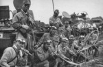 Japanese tankers enjoying sugar canes, circa 1940s