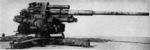 Profile view of German 10 cm Flak 38 anti-aircraft gun, circa 1940s; seen in US Army manual TM-E 30-451 