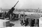 10.5 cm FlaK 38 gun and crew atop the Berlin Zoo Flak Tower, Berlin, Germany, Apr 1942