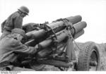 German 15 cm NbW 41 rocket launcher in Russia, summer 1942