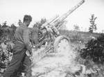 15 cm sFH 18 heavy field artillery in action on the Russian front, date unknown