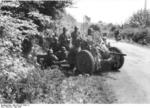 German troops with a camouflaged 3.7 cm PaK 36 anti-tank gun in Belgium, May 1940