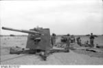 German Army 8.8 cm FlaK 18 gun deployed in an anti-tank role, Bir al Hakim, near Tobruk, North Africa, Jun 1942, photo 2 of 2