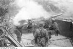 German paratroopers manning a 7.5 cm Flak 264/3(i) anti-aircraft gun, San Felice Circeo, Italy, 26 Dec 1943, photo 4 of 6