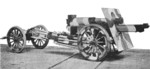 US Army 155 mm Howitzer Carriage M1917 or M1918 howitzer in traveling position, date unknown
