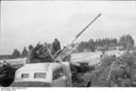 German truck-mounted 3.7 cm anti-aircraft gun in the Soviet Union, 1943, photo 1 of 2