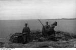 German anti-aircraft outpost on the coast of Norway or Finland, 1943; note 2 cm FlaK 38 anti-aircraft gun