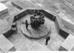 German Flakvierling 38 anti-aircraft gun mounted on top of a flak tower, Germany, 1943, photo 1 of 2