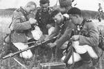 German troops training with a MG34 machine gun, 1939