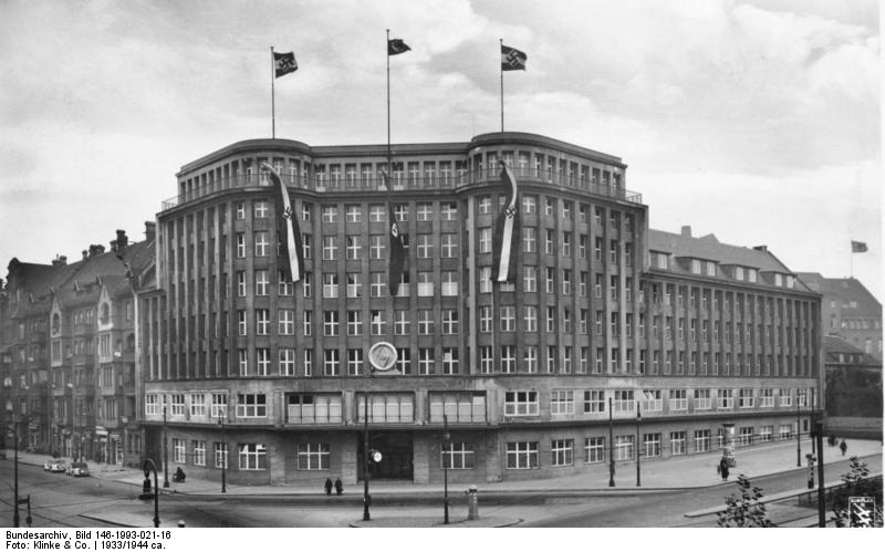 Reichsjugendführung headquarters at the intersection of Prenzlauer Strasse and Torstrasse in Berlin, Germany, date unknown