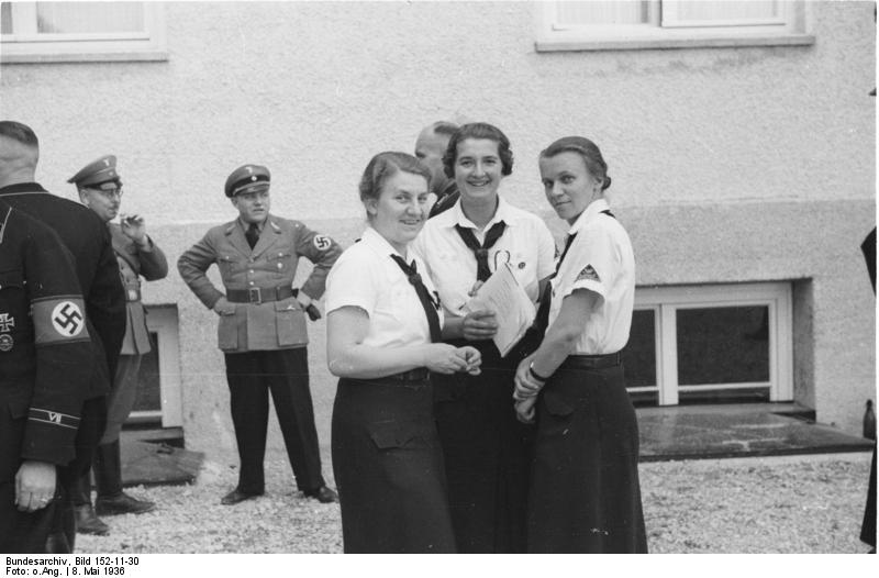 League of German Girls leaders visiting Dachau Concentration Camp, Germany, 8 May 1936
