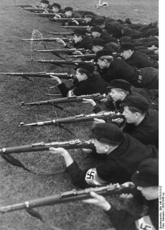 Hitler Youth members in weapons training, date unknown