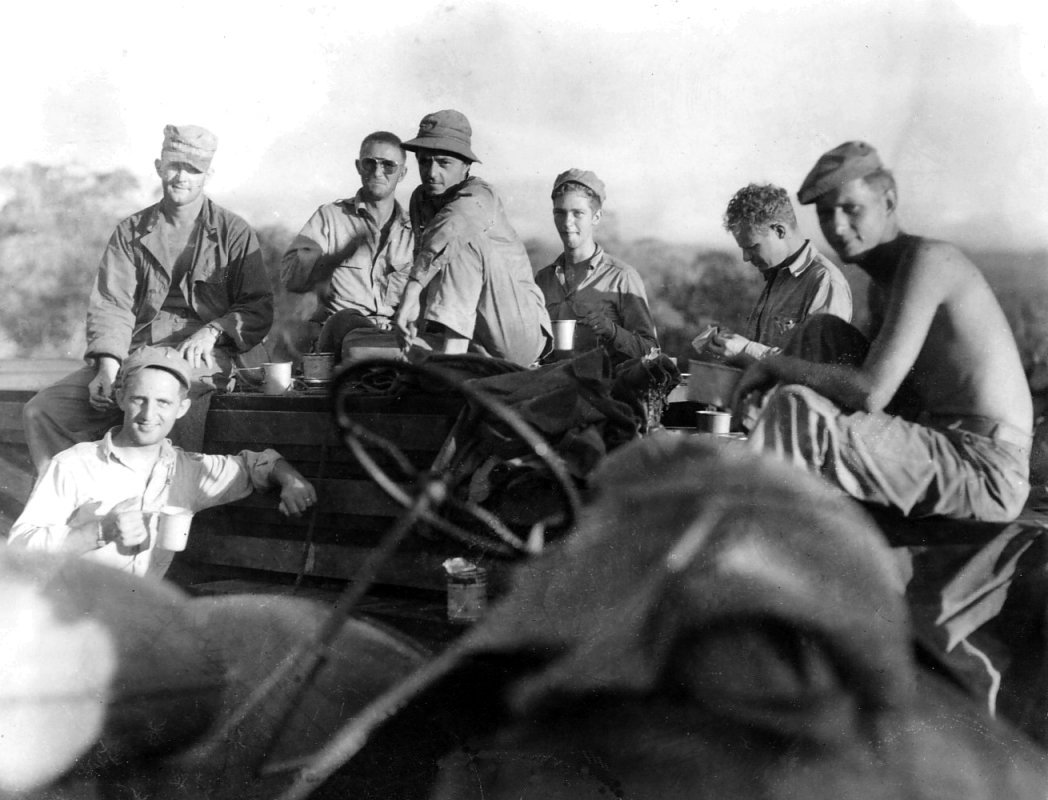USAAF personnel resting near Hollandia Airfield, Dutch New Guinea, mid-1944