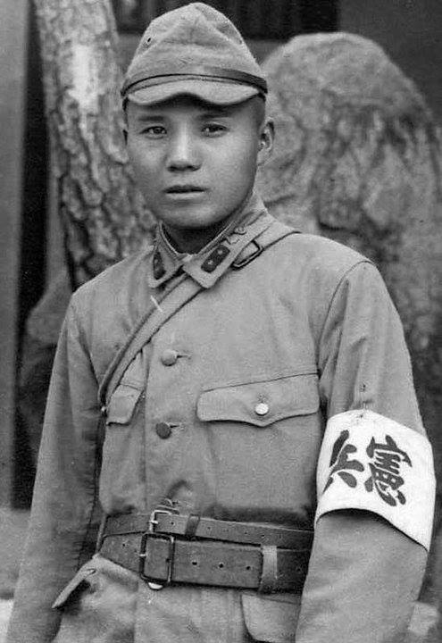 Portrait of a Japanese Army military police Private 1st Class, circa 1940s