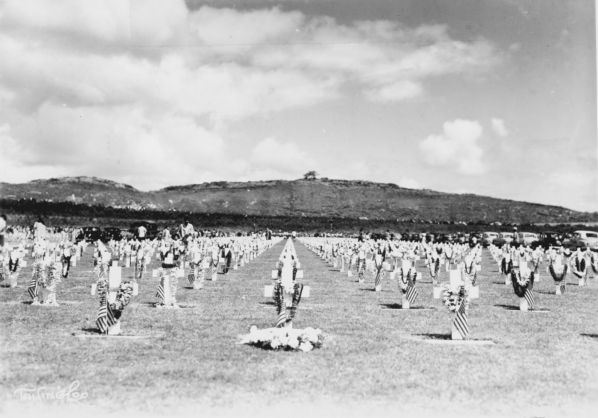 National Memorial Cemetery of the Pacific, Honolulu, US Territory of Hawaii, 29 May 1950