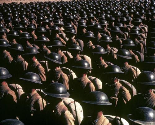 British-equipped Chinese soldiers preparing to march from southern China into Burma, 1940s