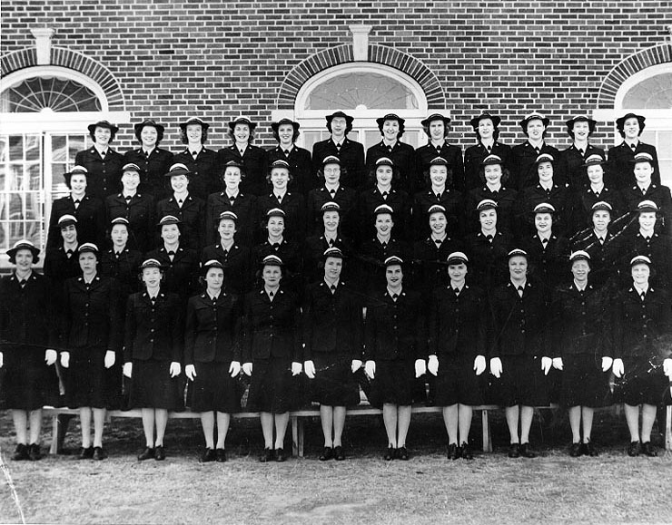 WAVES recruit company during WW2, date unknown