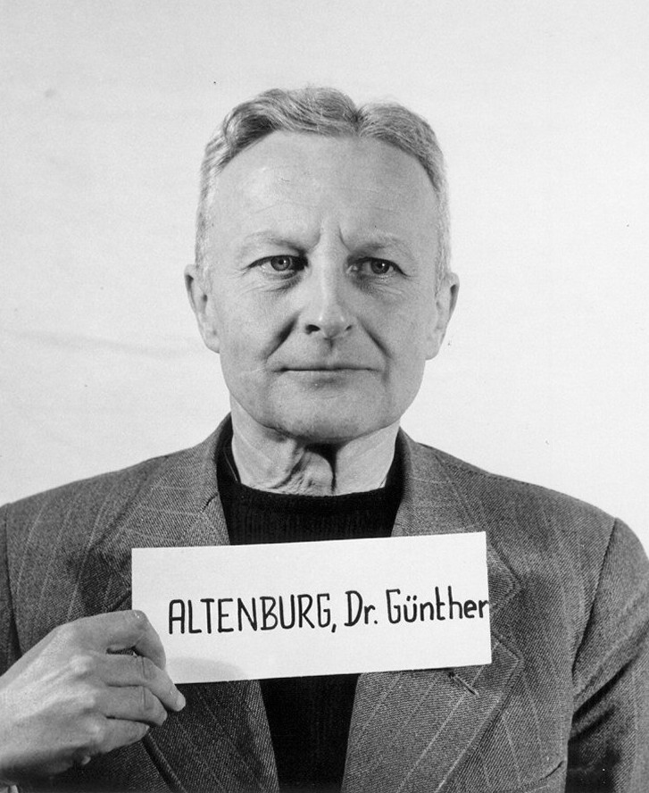 Mugshot of Günther Altenburg, Nov 1945
