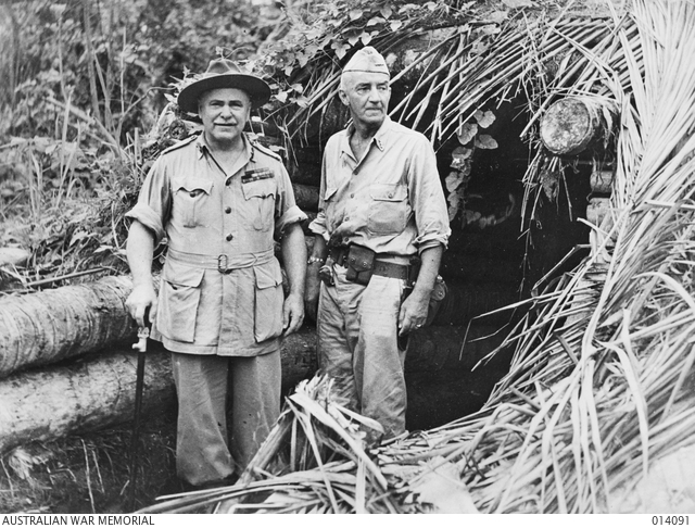 Thomas Blamey and Robert Eichelberger, Buna, Australian Papua, 14 Jan 1943