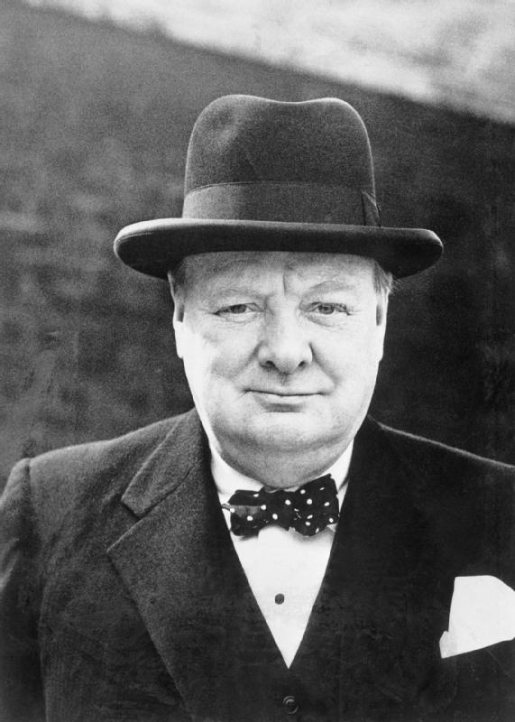 Portrait of Winston Churchill taken in London, England, United Kingdom, 2 Aug 1944