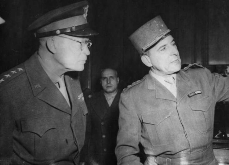 Dwight Eisenhower and Jean de Lattre de Tassigny, 1944