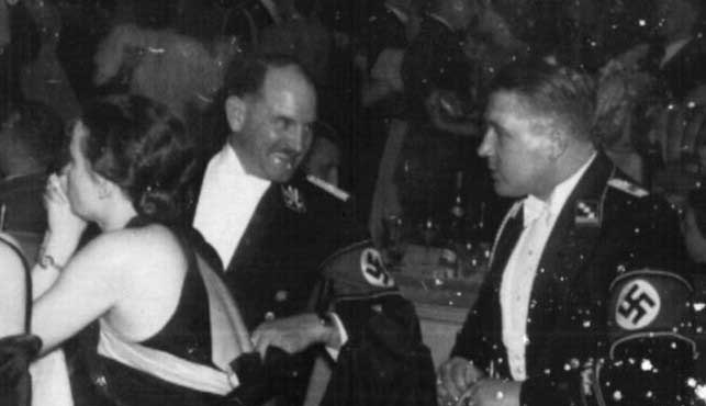 Dietrich and Hans Collani at Leibstandarten-Ball, Jan 1939