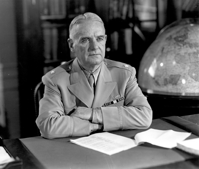 William Donovan at his desk, 1940s